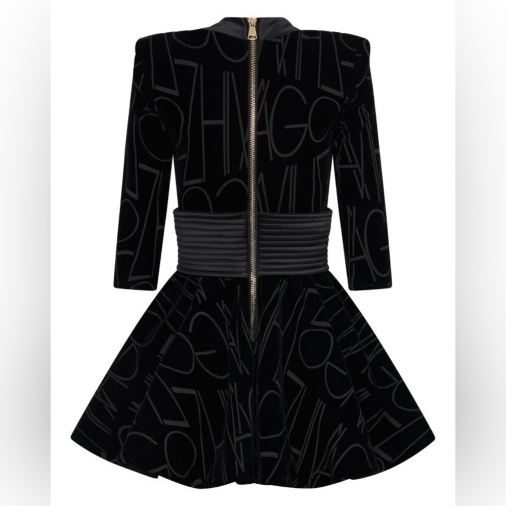 ZHIVAGO Join the Club Embossed Velvet Dress, Small? - Picture 3 of 8